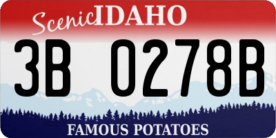 ID license plate 3B0278B