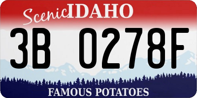 ID license plate 3B0278F