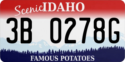 ID license plate 3B0278G