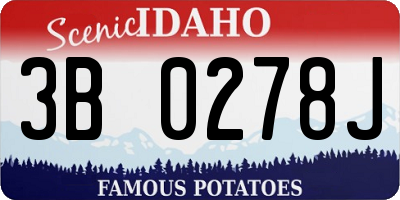 ID license plate 3B0278J