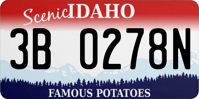 ID license plate 3B0278N