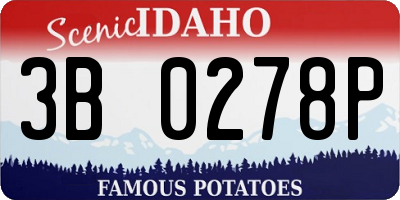 ID license plate 3B0278P