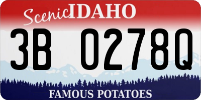 ID license plate 3B0278Q