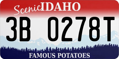 ID license plate 3B0278T