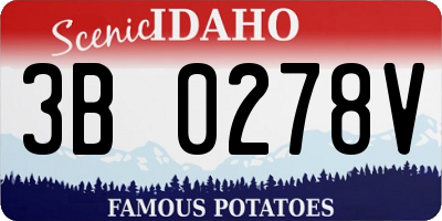 ID license plate 3B0278V