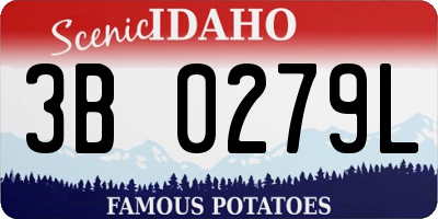 ID license plate 3B0279L