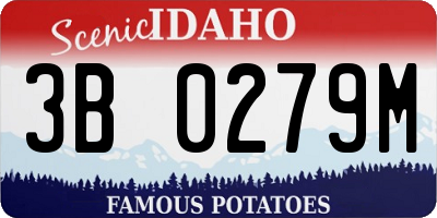 ID license plate 3B0279M