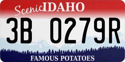ID license plate 3B0279R