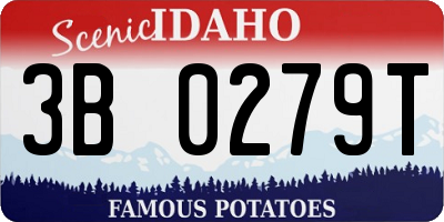 ID license plate 3B0279T