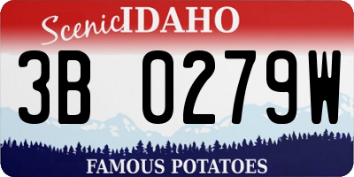 ID license plate 3B0279W