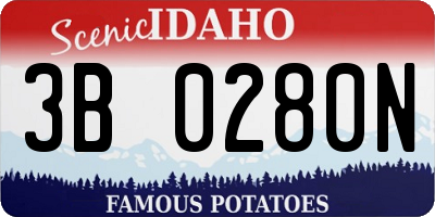 ID license plate 3B0280N