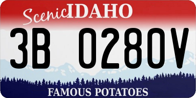 ID license plate 3B0280V