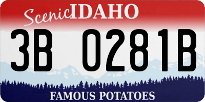 ID license plate 3B0281B