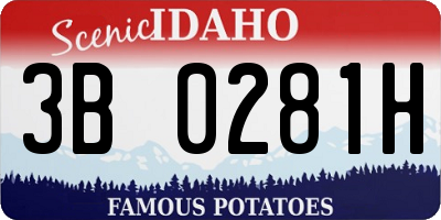 ID license plate 3B0281H