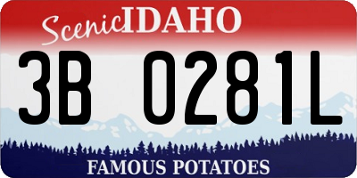 ID license plate 3B0281L