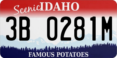 ID license plate 3B0281M