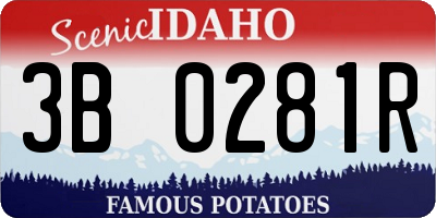 ID license plate 3B0281R