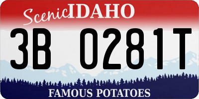 ID license plate 3B0281T