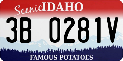 ID license plate 3B0281V
