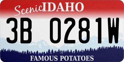 ID license plate 3B0281W