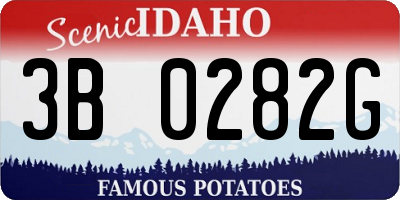 ID license plate 3B0282G