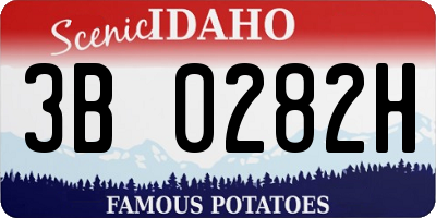 ID license plate 3B0282H