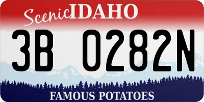ID license plate 3B0282N