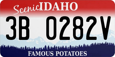 ID license plate 3B0282V