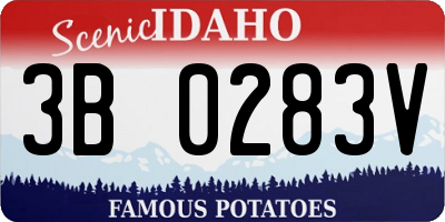 ID license plate 3B0283V