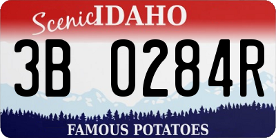 ID license plate 3B0284R