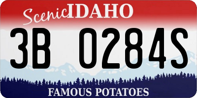 ID license plate 3B0284S
