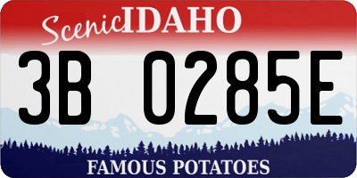 ID license plate 3B0285E