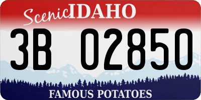 ID license plate 3B0285O