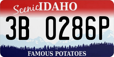ID license plate 3B0286P