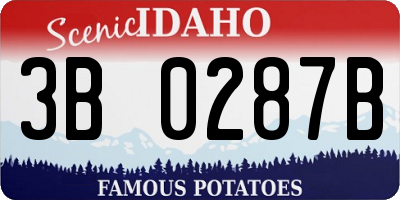 ID license plate 3B0287B
