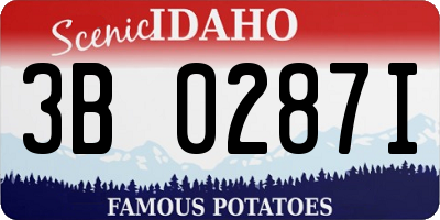 ID license plate 3B0287I