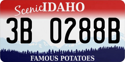 ID license plate 3B0288B