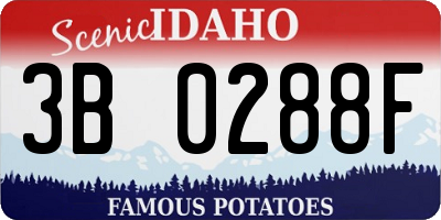 ID license plate 3B0288F
