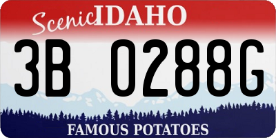 ID license plate 3B0288G