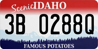 ID license plate 3B0288Q