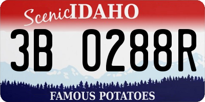 ID license plate 3B0288R