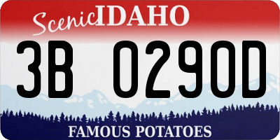 ID license plate 3B0290D