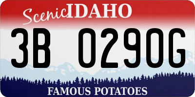 ID license plate 3B0290G