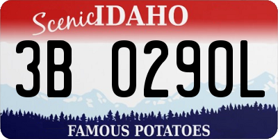 ID license plate 3B0290L