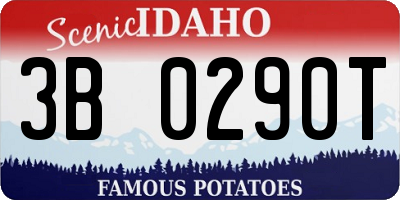 ID license plate 3B0290T