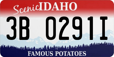 ID license plate 3B0291I