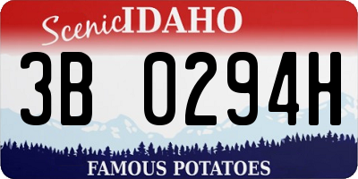ID license plate 3B0294H
