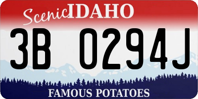 ID license plate 3B0294J