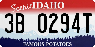 ID license plate 3B0294T