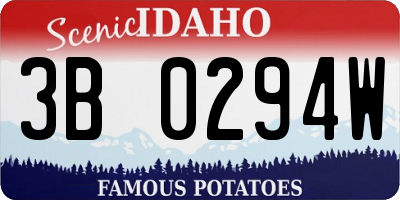 ID license plate 3B0294W
